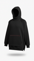 Obsidian oversized technical hoodie